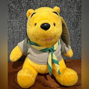 Vintage 90s Disney Winnie the Pooh With Backpack Plush 6” Toy NWT